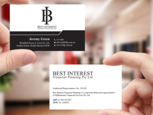 Business Card Design by Creations Box 2015 for Best Interest Financial Planning Pty Ltd | Design: #9512412
