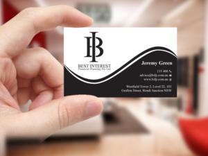 Business Card Design by Creations Box 2015 for Best Interest Financial Planning Pty Ltd | Design: #9512415