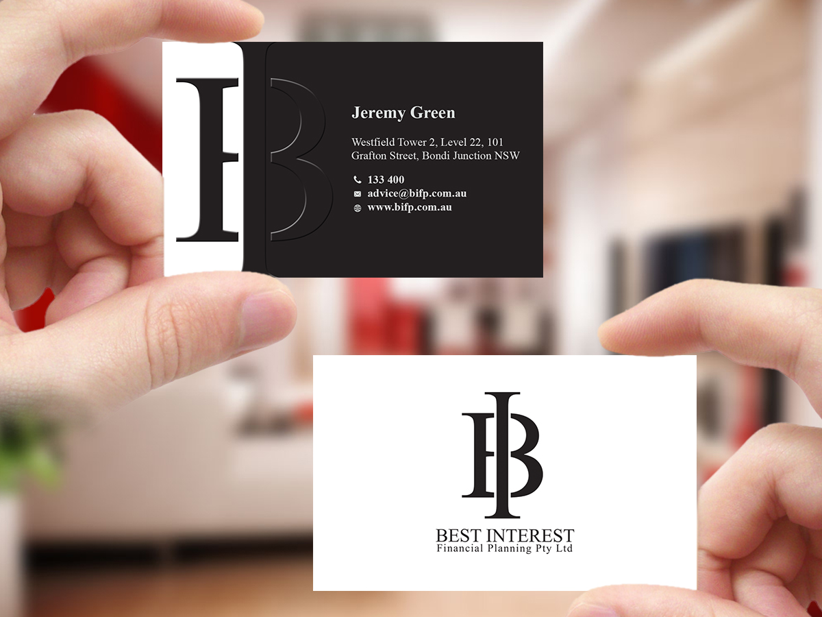 Business Card Design by Creations Box 2015 for Best Interest Financial Planning Pty Ltd | Design #9512426