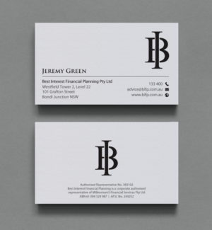 Business Card Design by chandrayaan.creative for Best Interest Financial Planning Pty Ltd | Design: #9551906