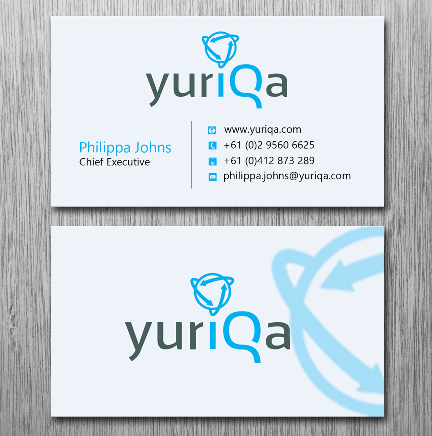 Design de Carte de Visite par Lanka Ama pour Yuriqa Pty Ltd | Design #9339590