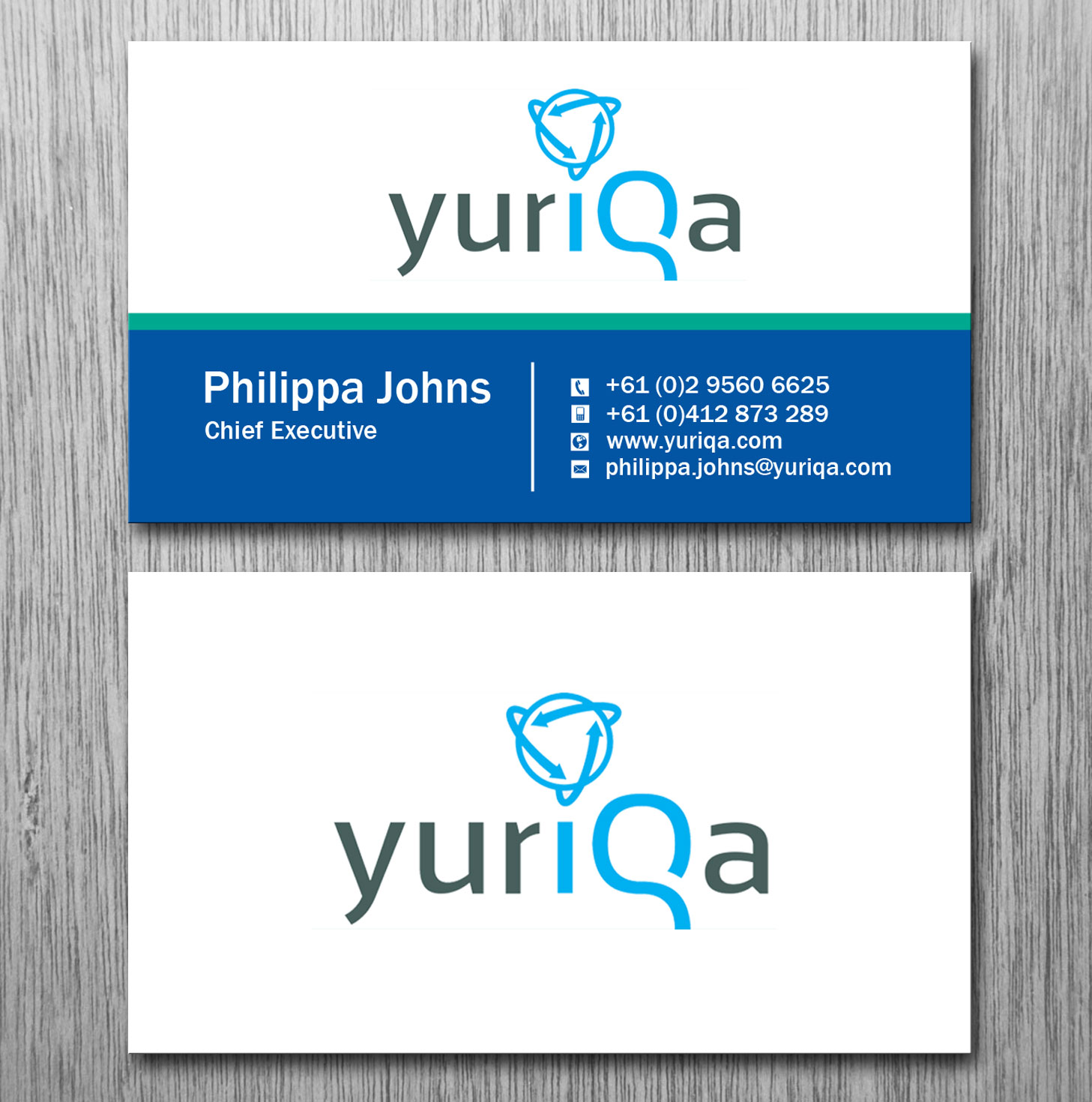 Diseño de Tarjeta de Presentación por Lanka Ama para Yuriqa Pty Ltd | Diseño #9339618