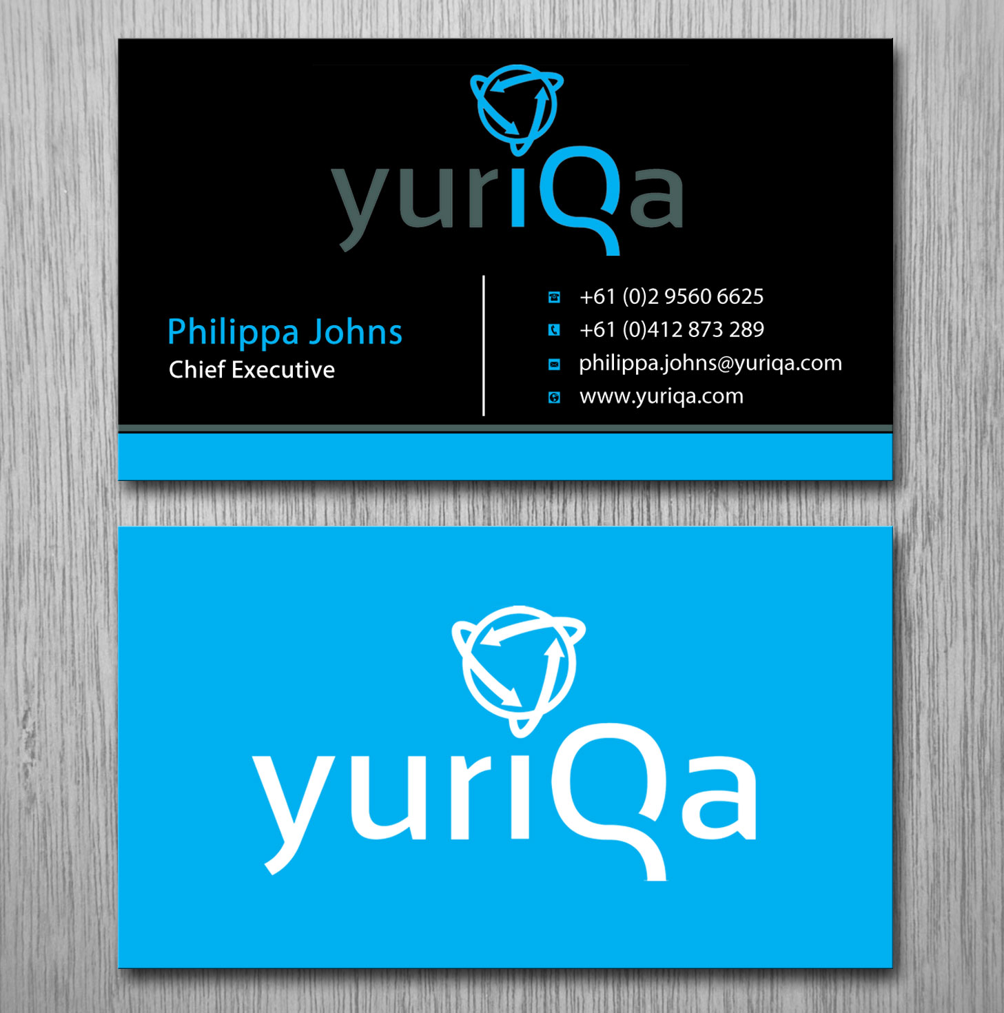 Diseño de Tarjeta de Presentación por Lanka Ama para Yuriqa Pty Ltd | Diseño #9339624