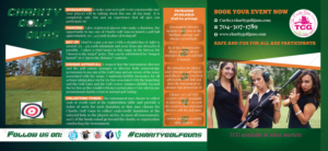 Charity Golf Guns promotional cards (rack card) | Diseño de Postal por Pinky 