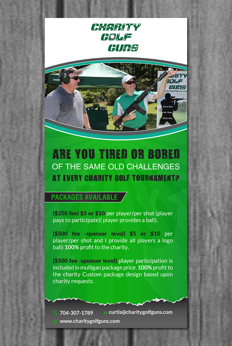 Postcard Design by creative.bugs for Charity Golf Guns | Design #9417457