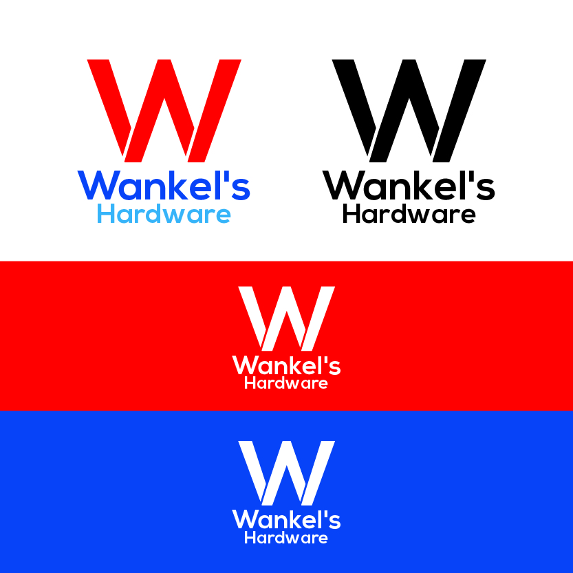 Logo Design by Raheel Saeed for wankel's hardware | Design #9339140