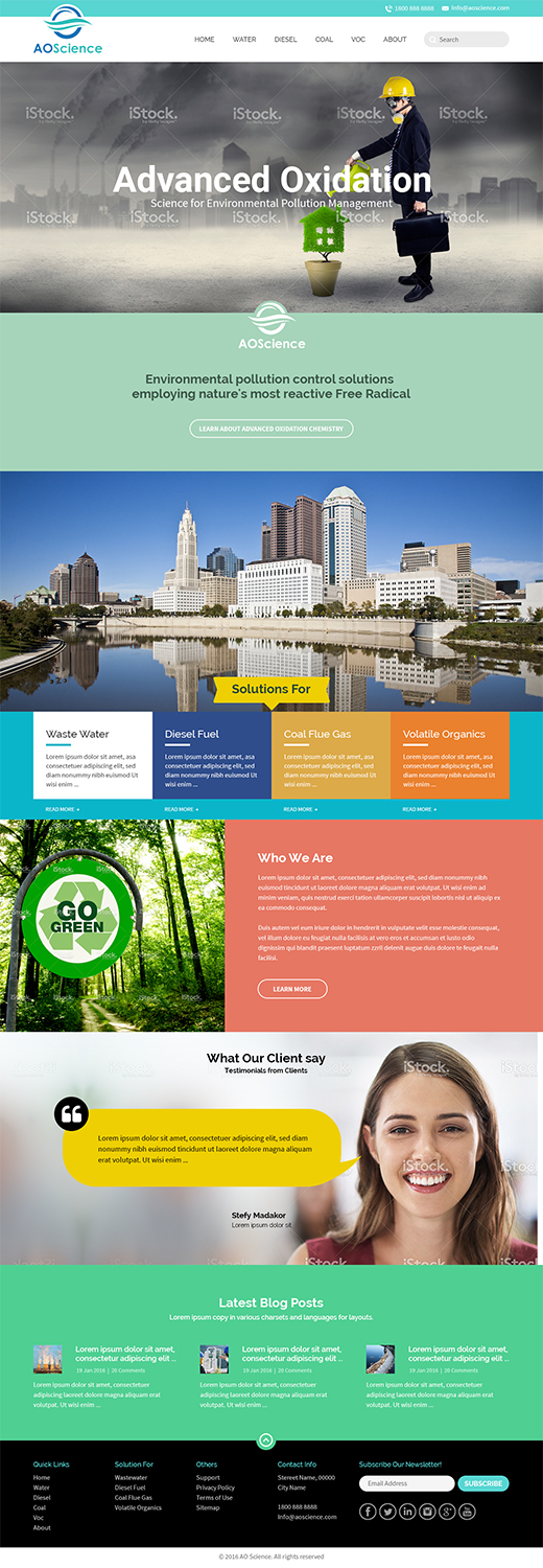 Web Design par RupalTechno pour AO Science Corporation | Design #9465132