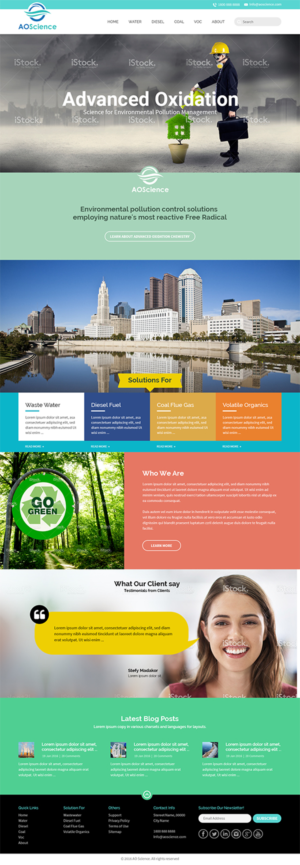 Web Design par RupalTechno pour AO Science Corporation | Design : #9465132