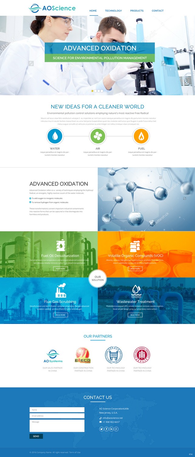 Web Design by pb for AO Science Corporation | Design #9353937