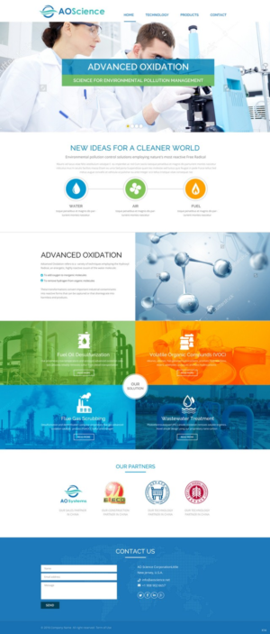 Web Design par pb pour AO Science Corporation | Design : #9353937