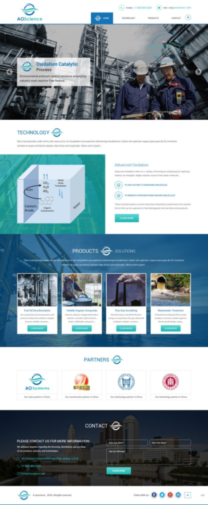 Web Design par pb pour AO Science Corporation | Design : #9353982