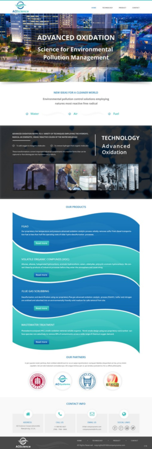 Web Design par pb pour AO Science Corporation | Design : #9353983