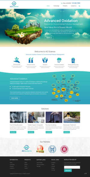 Web Design par pb pour AO Science Corporation | Design : #9353985