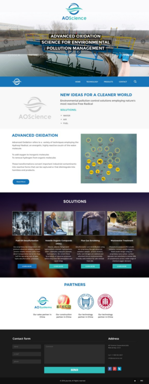 Web Design par pb pour AO Science Corporation | Design : #9354010