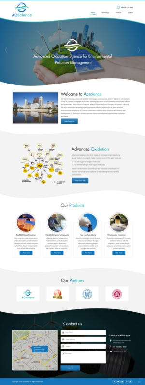 Web Design par pb pour AO Science Corporation | Design : #9354011