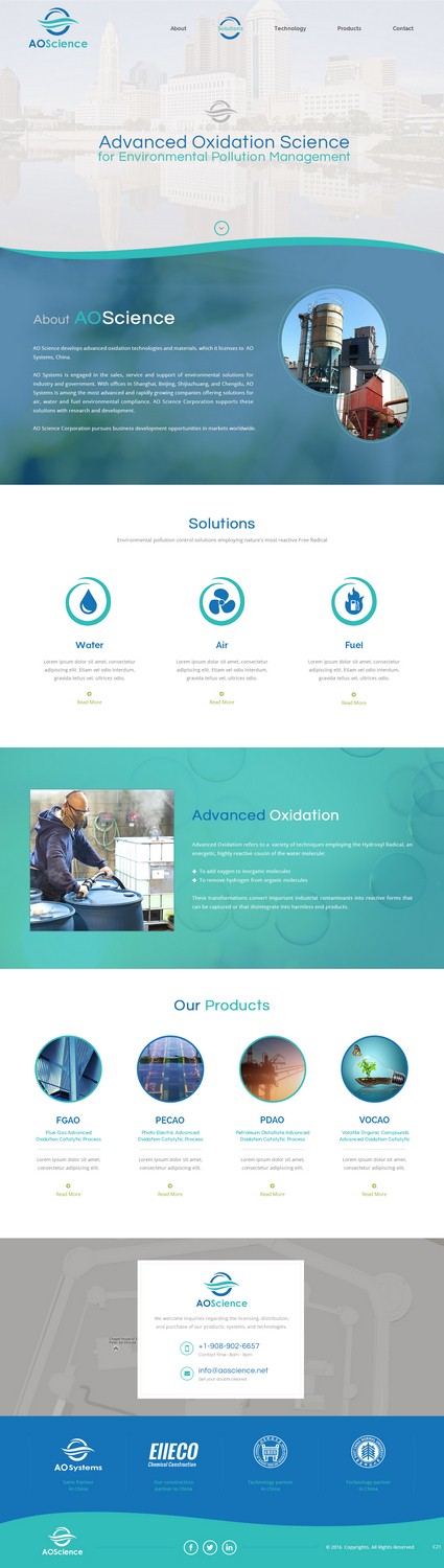 Web Design by pb for AO Science Corporation | Design: #9362474