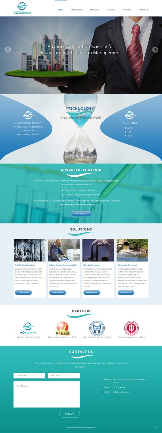 Web Design par pb pour AO Science Corporation | Design #9362476