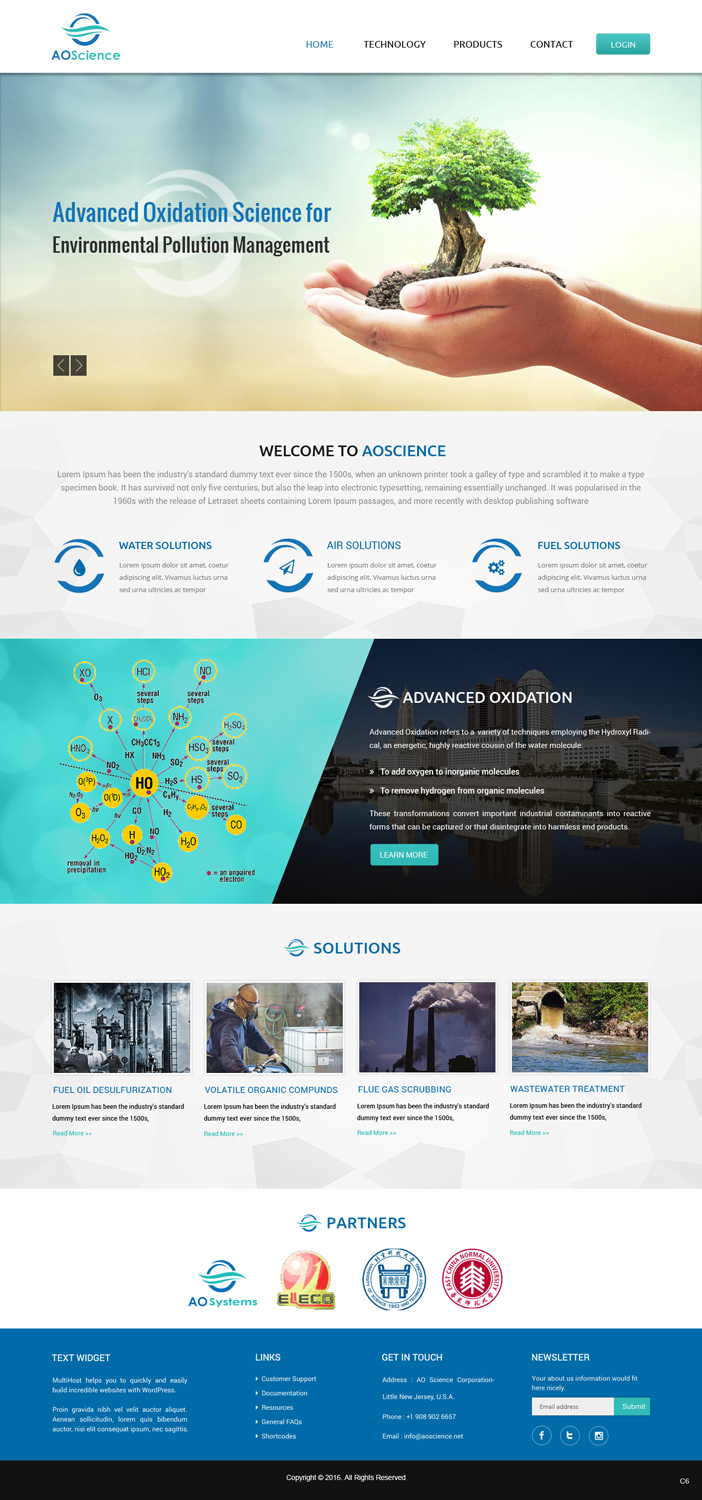 Web Design by pb for AO Science Corporation | Design #9362478