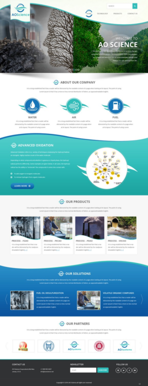 Web Design by pb for AO Science Corporation | Design: #9362481
