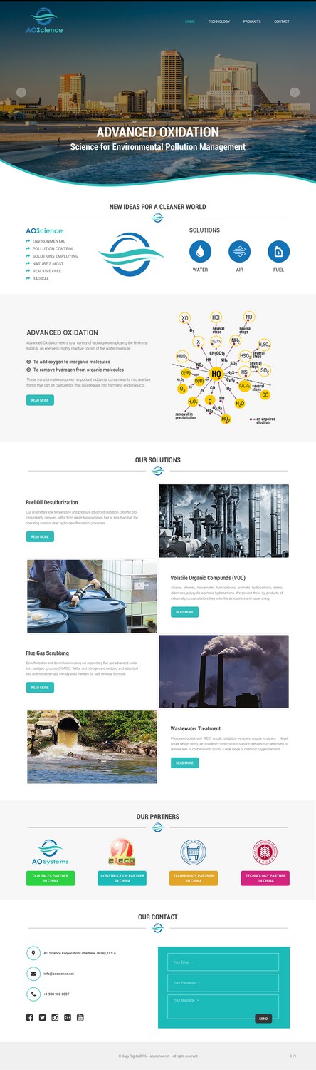 Web Design par pb pour AO Science Corporation | Design #9362485