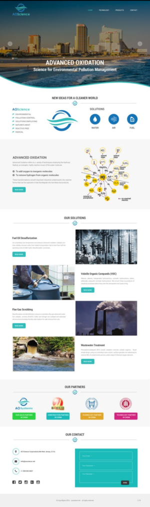 Web Design by pb for AO Science Corporation | Design: #9362485