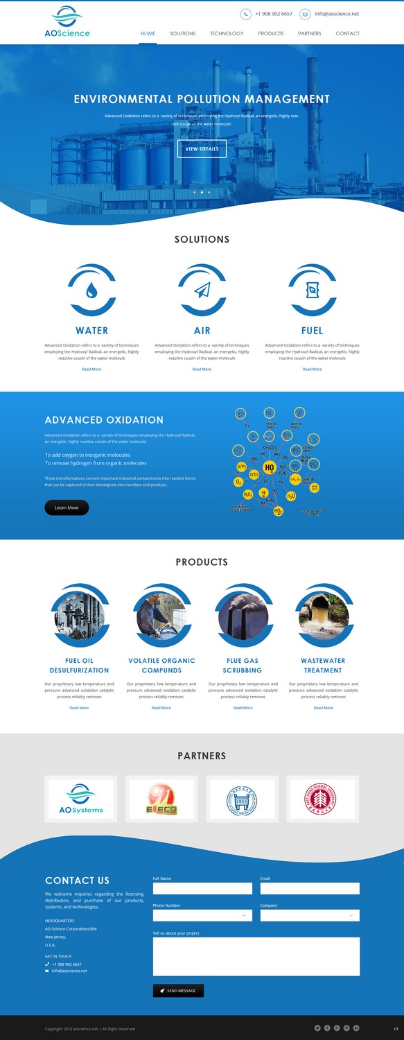 Web Design by pb for AO Science Corporation | Design #9362495