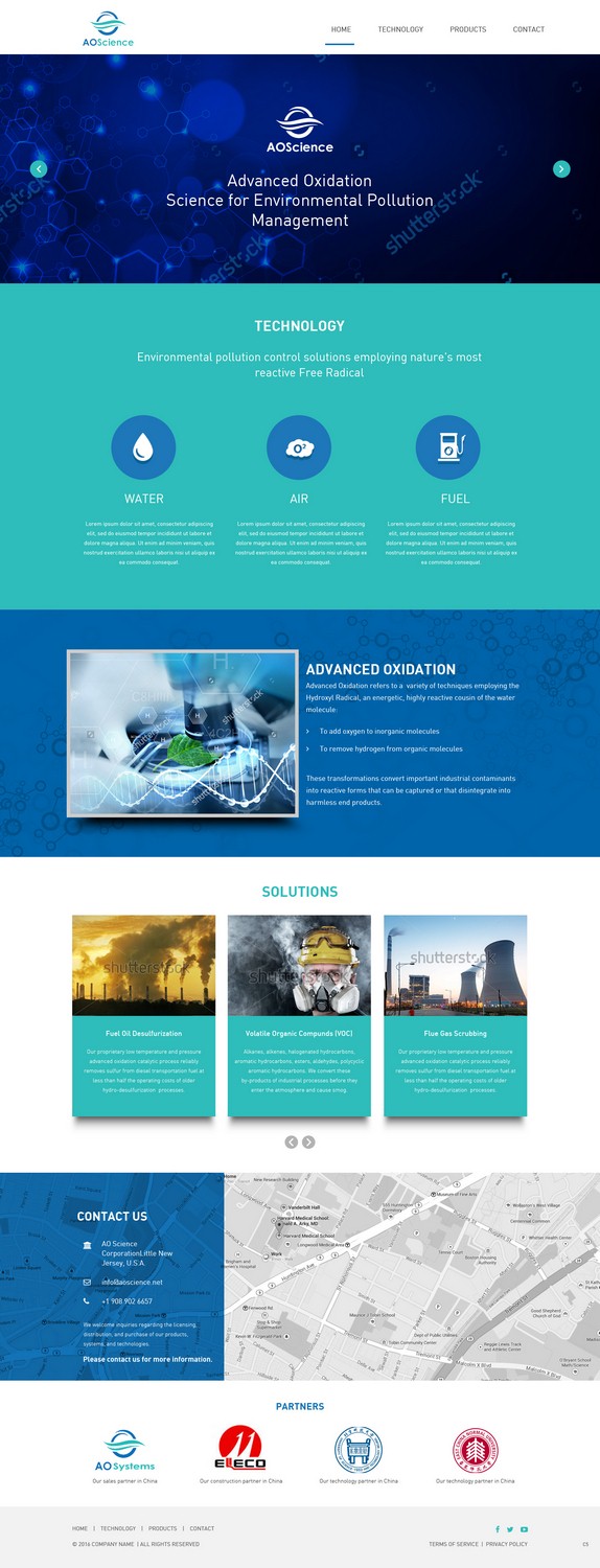 Web Design par pb pour AO Science Corporation | Design #9362513