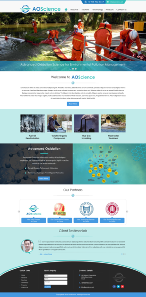 Web Design par Sbss pour AO Science Corporation | Design : #9353423