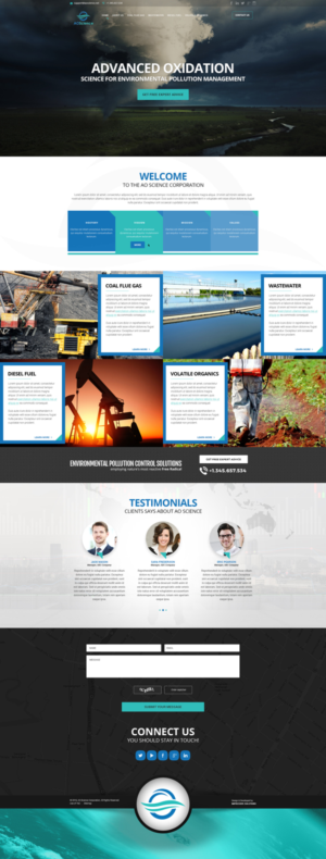 Web Design par Black Stallions Impressive Solutions pour AO Science Corporation | Design #9417936