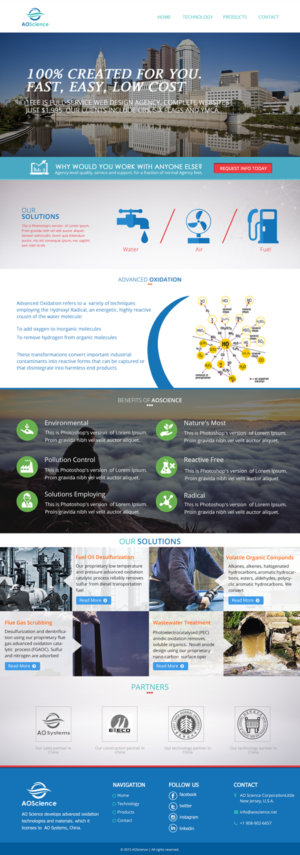 Web Design par Saurabh pour AO Science Corporation | Design #9413265