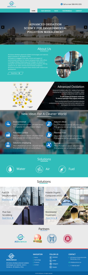 Web Design par Saurabh pour AO Science Corporation | Design : #9413400