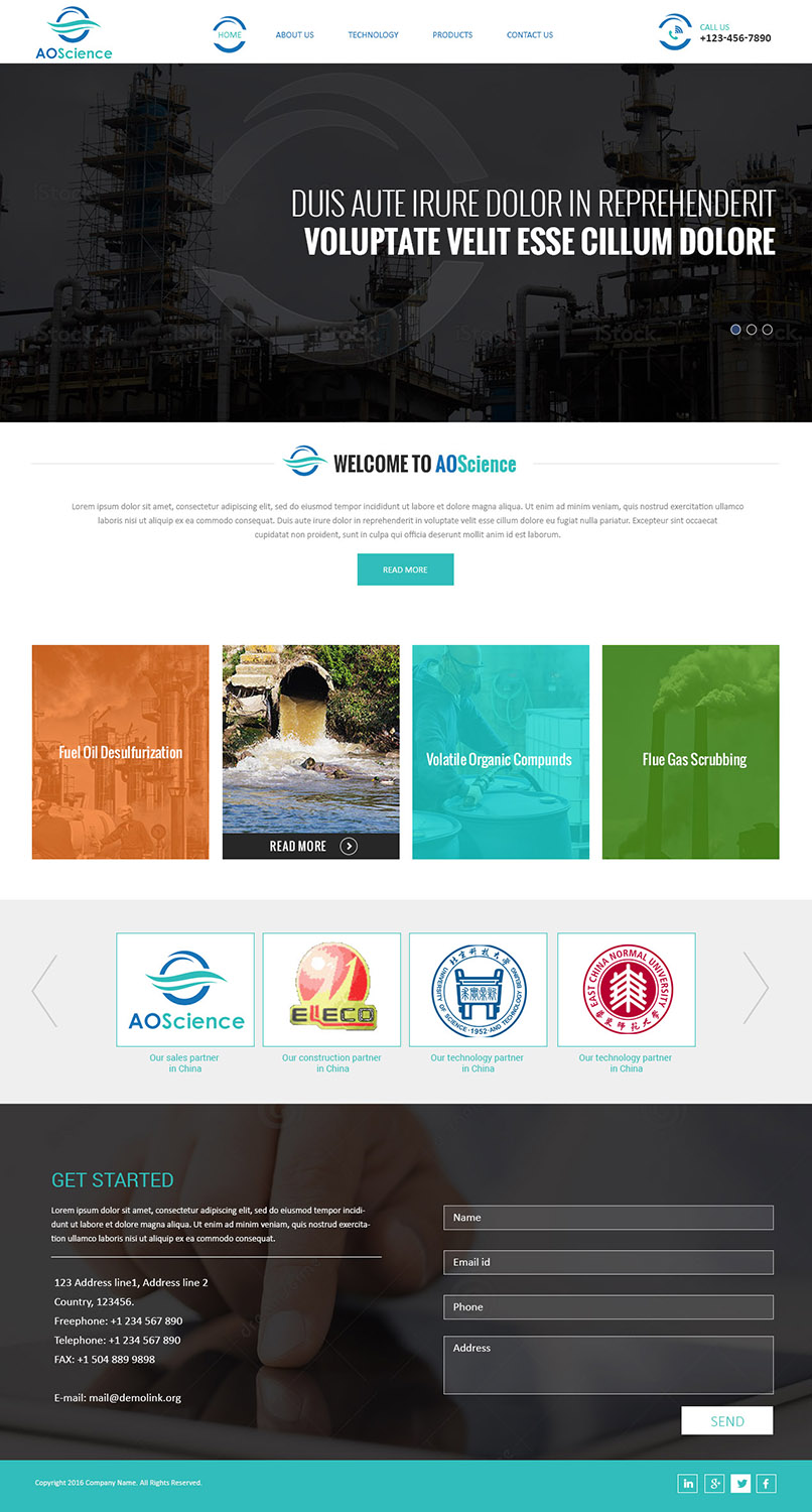 Web Design by Creations Box 2015 for AO Science Corporation | Design #9355155