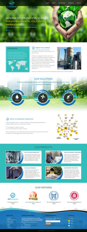 Web Design par Tpith pour AO Science Corporation | Design : #9355460
