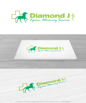 Logo Design by Daniel Caso Design for Diamond J Veterinary Services | Design: #9386040