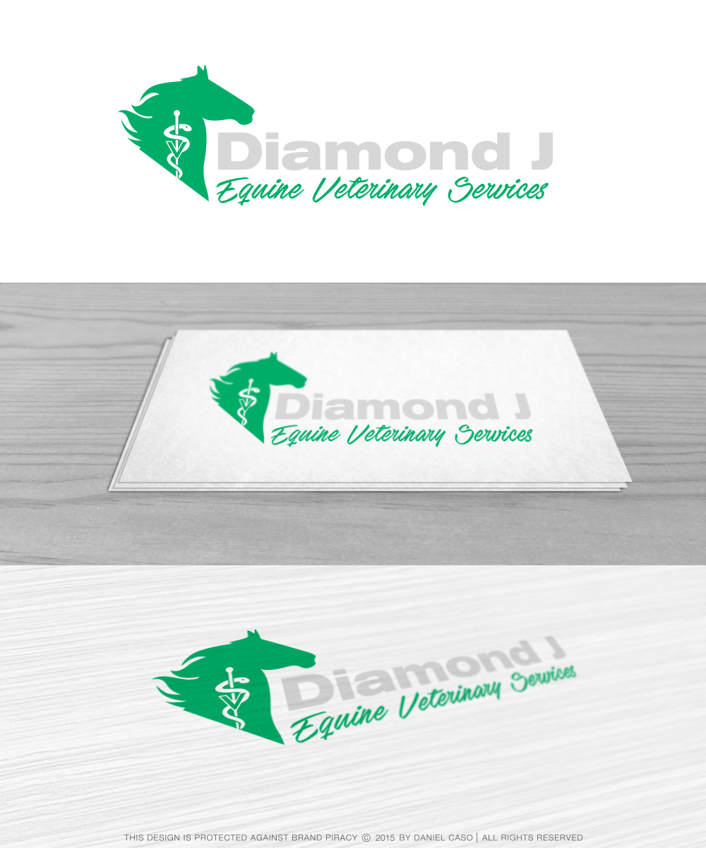 Logo Design by Daniel Caso Design for Diamond J Veterinary Services | Design #9386095