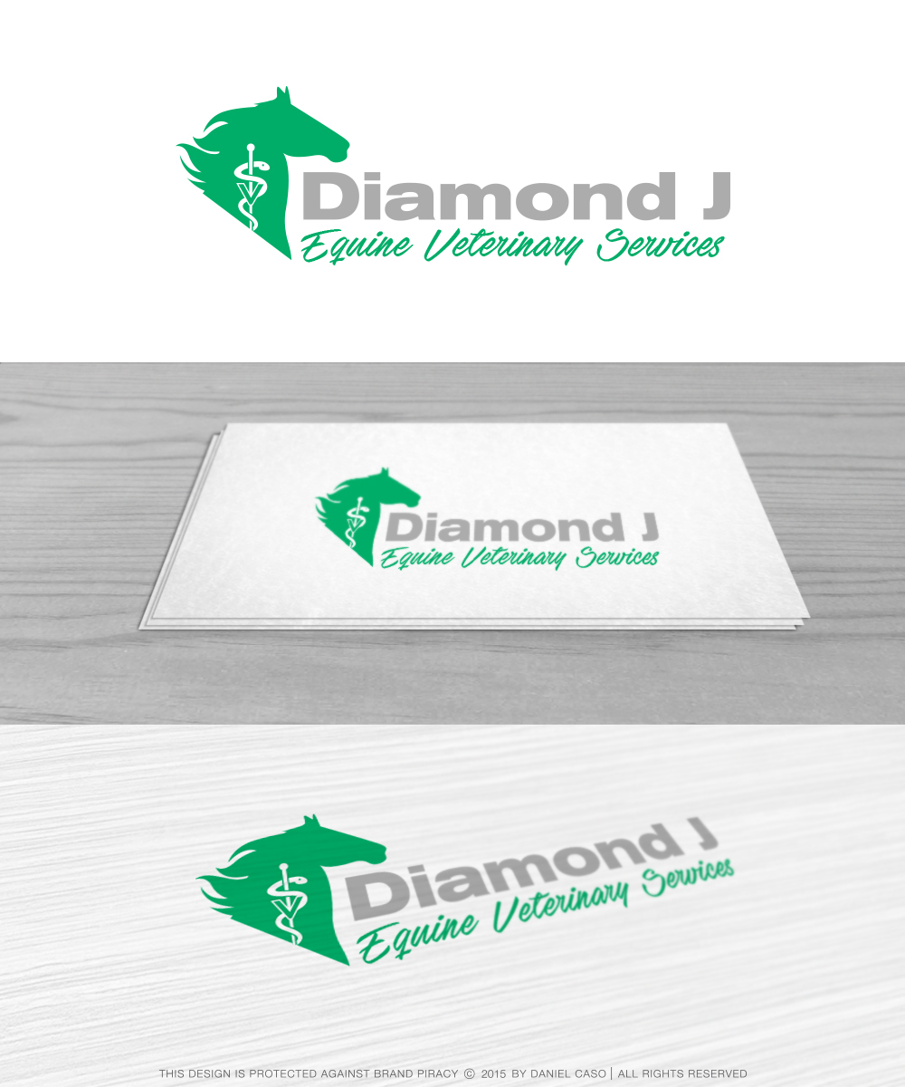 Diseño de Logo por Daniel Caso Design para Diamond J Veterinary Services | Diseño #9387106