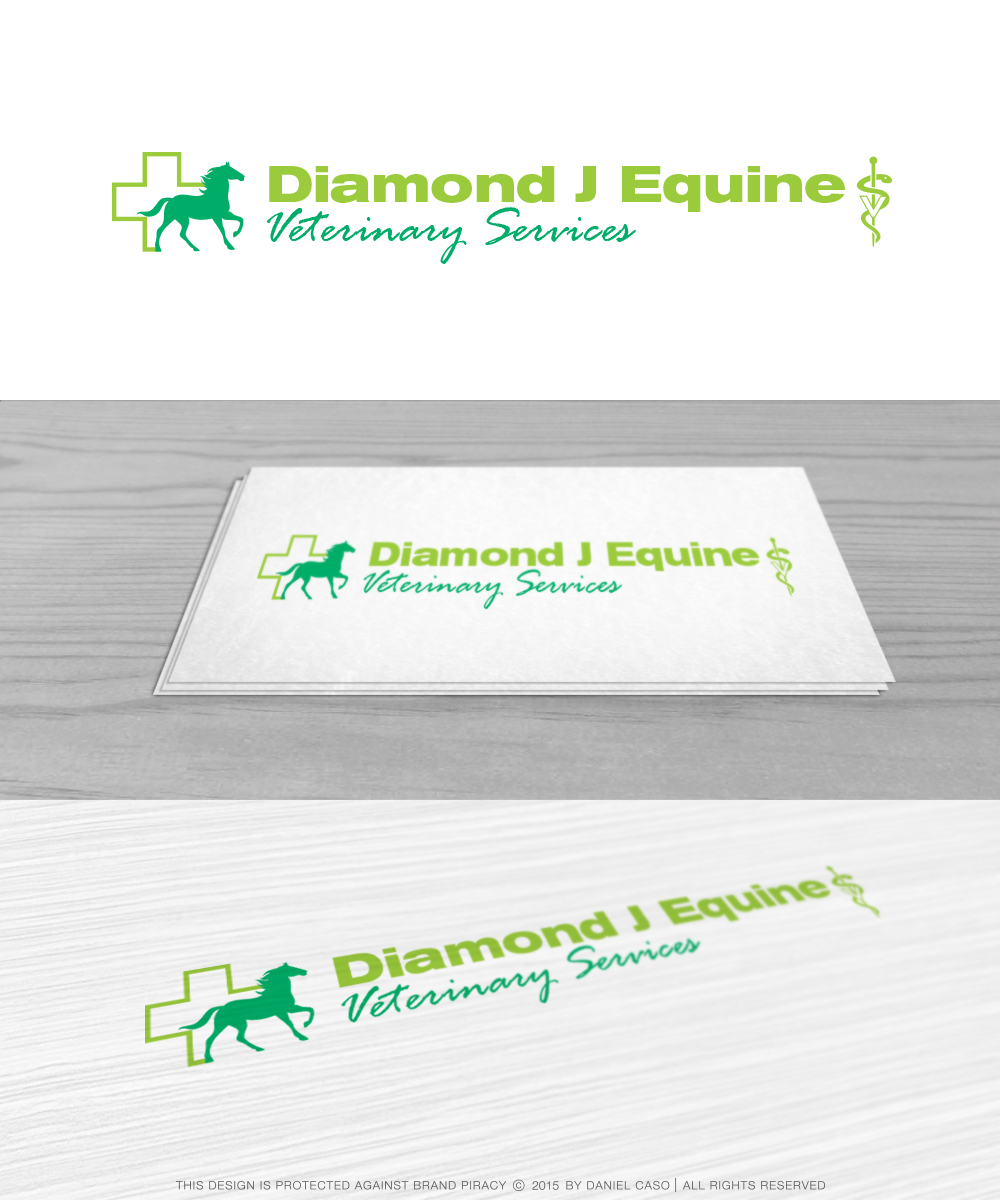 Logo Design by Daniel Caso Design for Diamond J Veterinary Services | Design #9387130