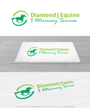 Logo Design by Daniel Caso Design for Diamond J Veterinary Services | Design: #9399077