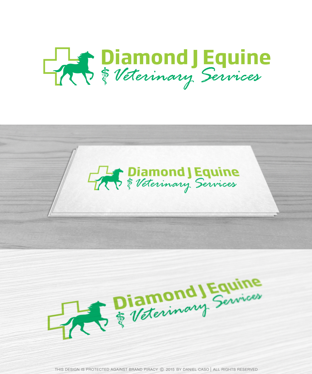 Logo Design by Daniel Caso Design for Diamond J Veterinary Services | Design #9399079