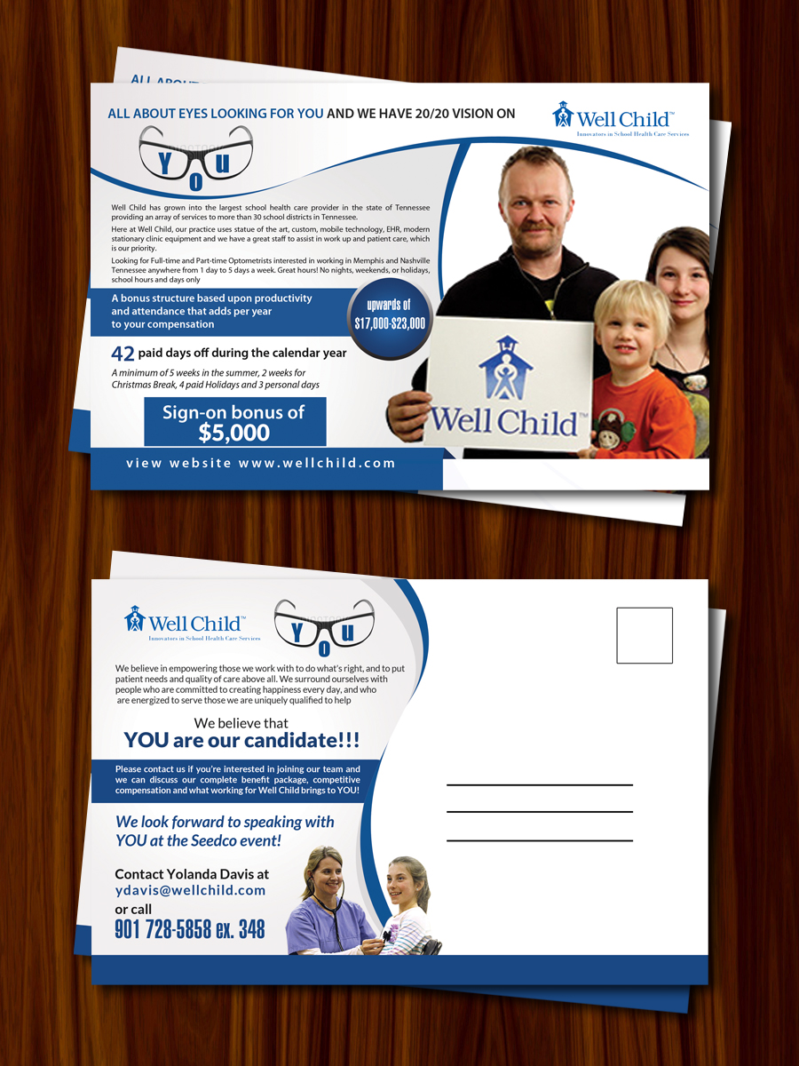 Design de Carte Postale par debdesign pour Wellchild | Design #9390802