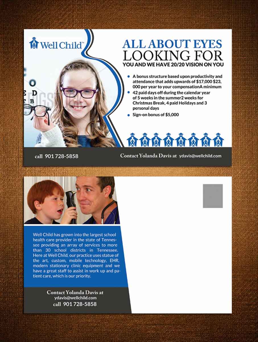 Design de Carte Postale par creative.bugs pour Wellchild | Design #9352495