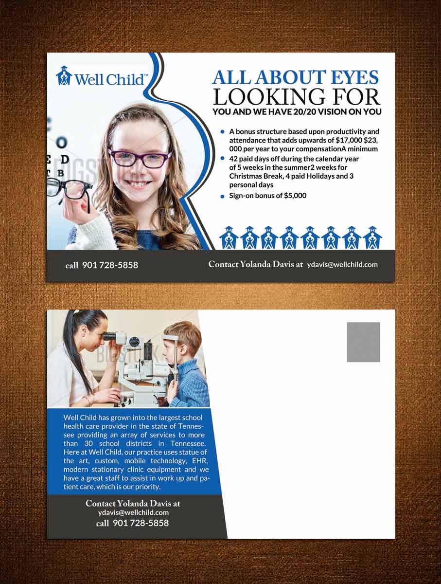 Design de Carte Postale par creative.bugs pour Wellchild | Design #9358530