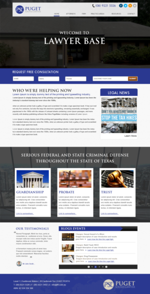 Web Design par webxvision pour Glen P. Pszczola, Attorney at Law | Design : #9422546