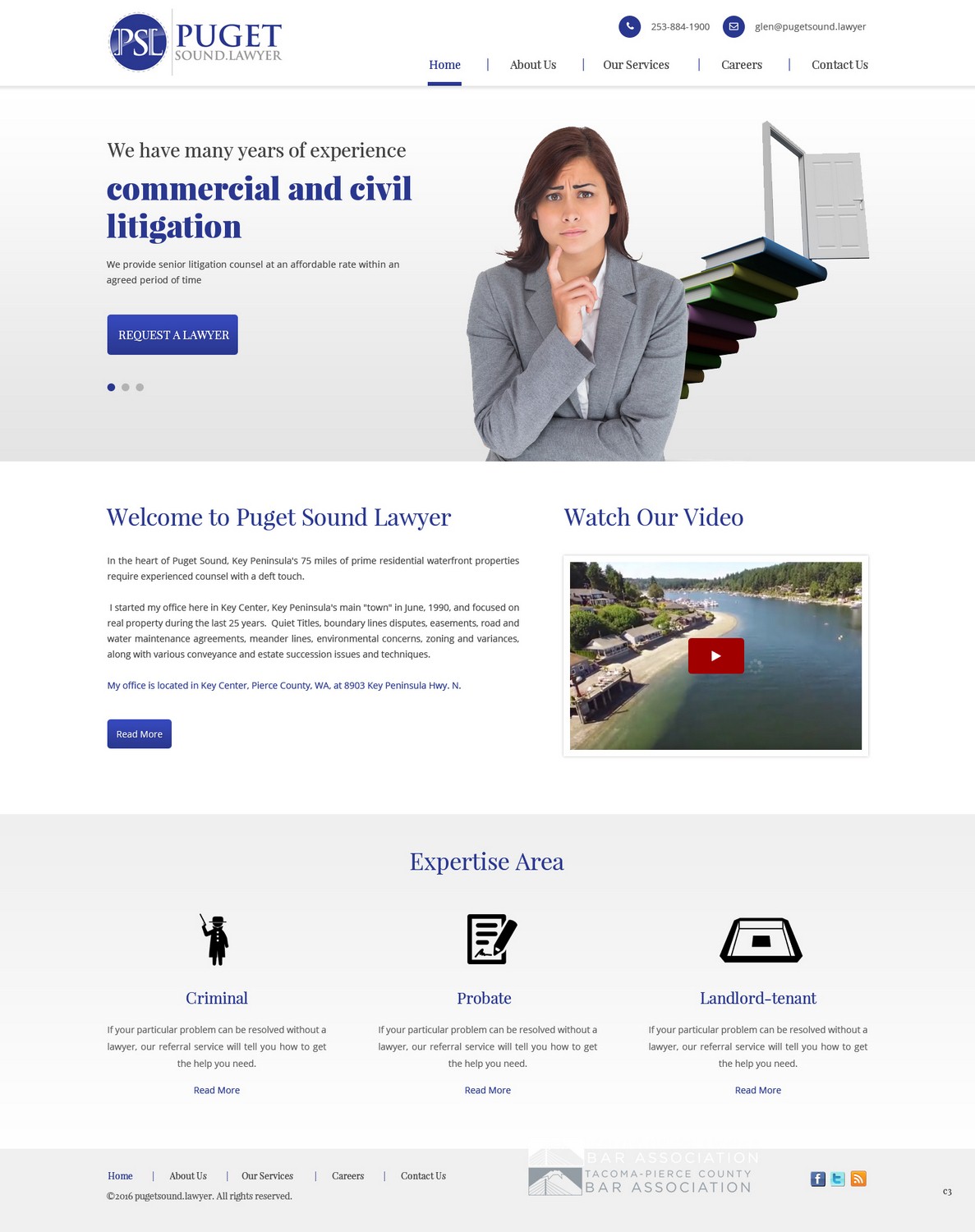 Web Design by pb for Glen P. Pszczola, Attorney at Law | Design #9362892