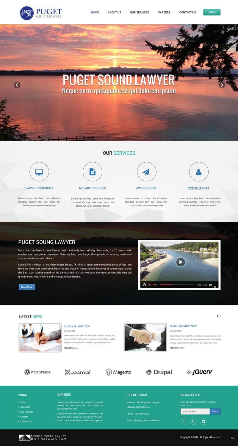 Web Design by pb for Glen P. Pszczola, Attorney at Law | Design #9362920