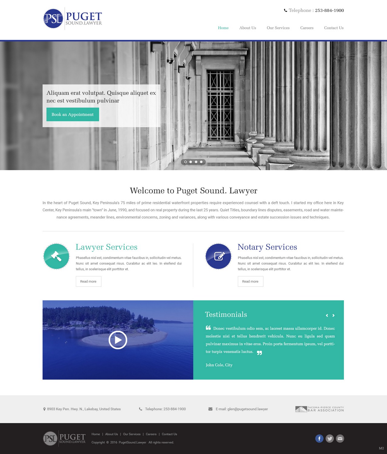 Web Design by pb for Glen P. Pszczola, Attorney at Law | Design #9362922