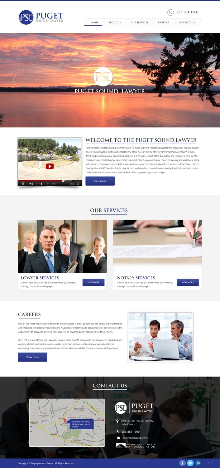 Web Design by pb for Glen P. Pszczola, Attorney at Law | Design #9362947
