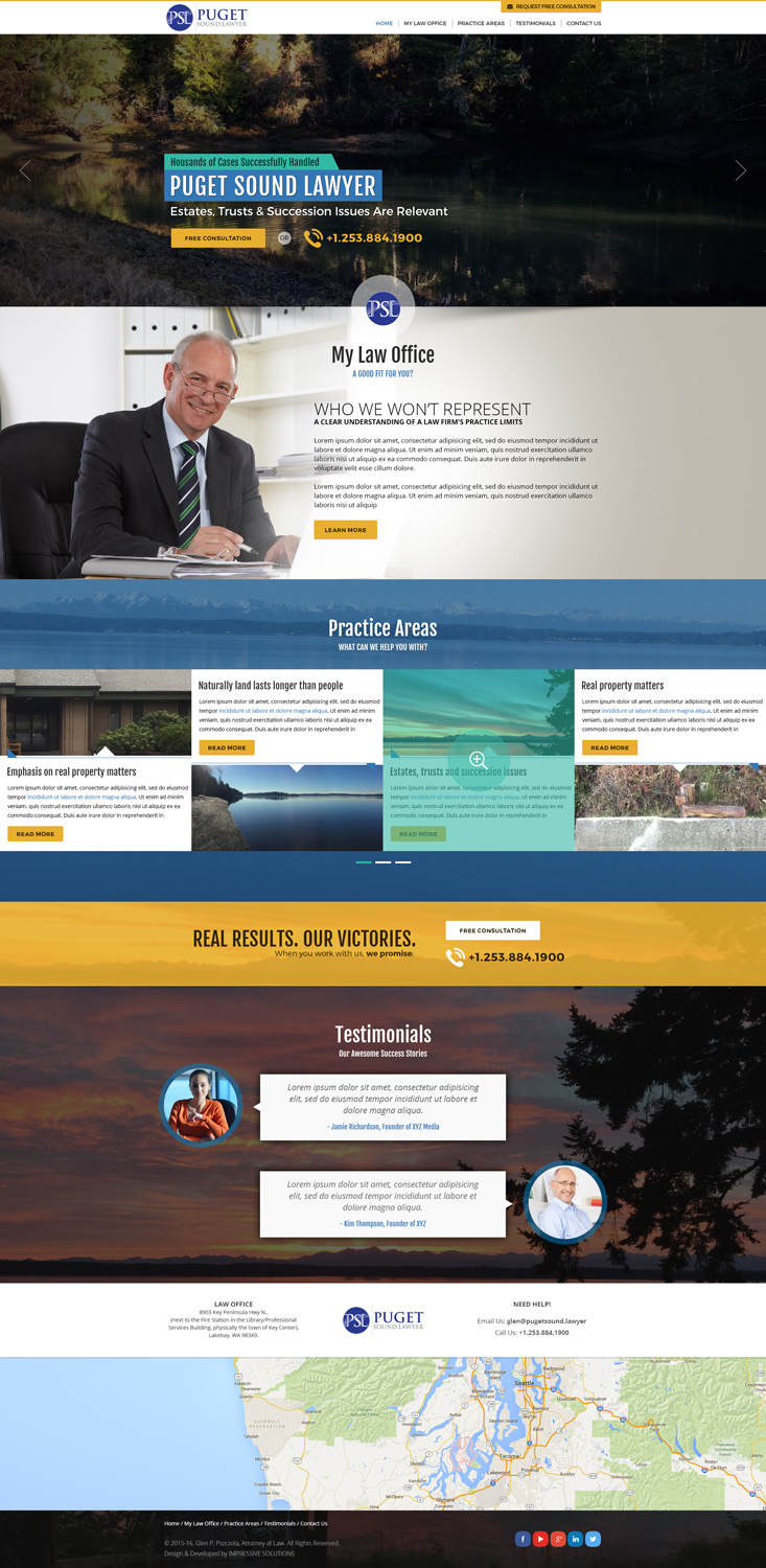 Web Design by Impressive Sol for Glen P. Pszczola, Attorney at Law | Design #9413440