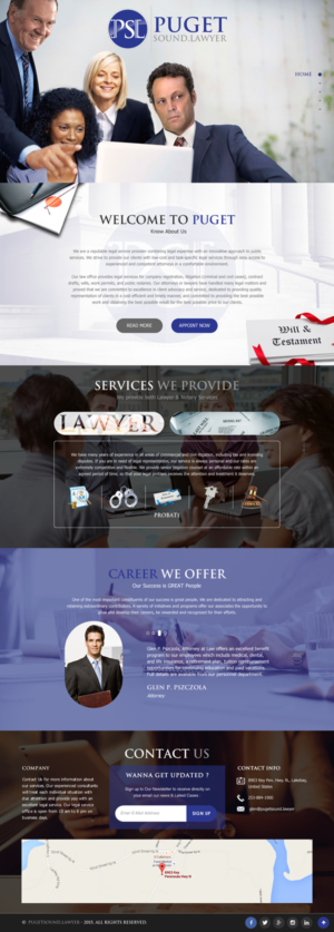 Web Design by rightway for Glen P. Pszczola, Attorney at Law | Design: #9365601