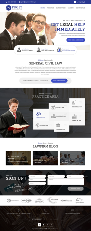 Web Design by rightway for Glen P. Pszczola, Attorney at Law | Design: #9365602